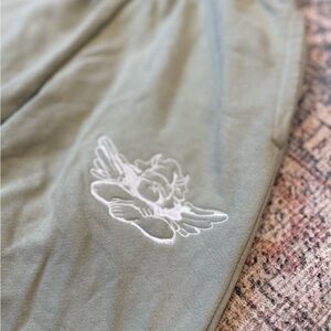 Boys Lie Sage Green Cherub Sweatpants Size Small